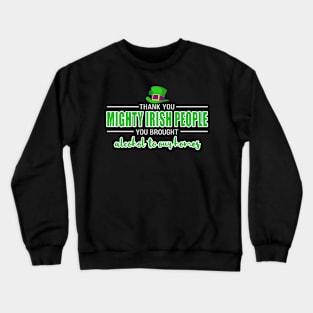 St Patrick's Day Irish Funny Leprechaun Clover Shamrock Crewneck Sweatshirt